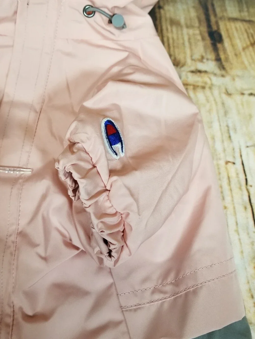 Champion NWT Pink & Gray Pet Stadium Jacket Dog Large Water Resistant Raincoat